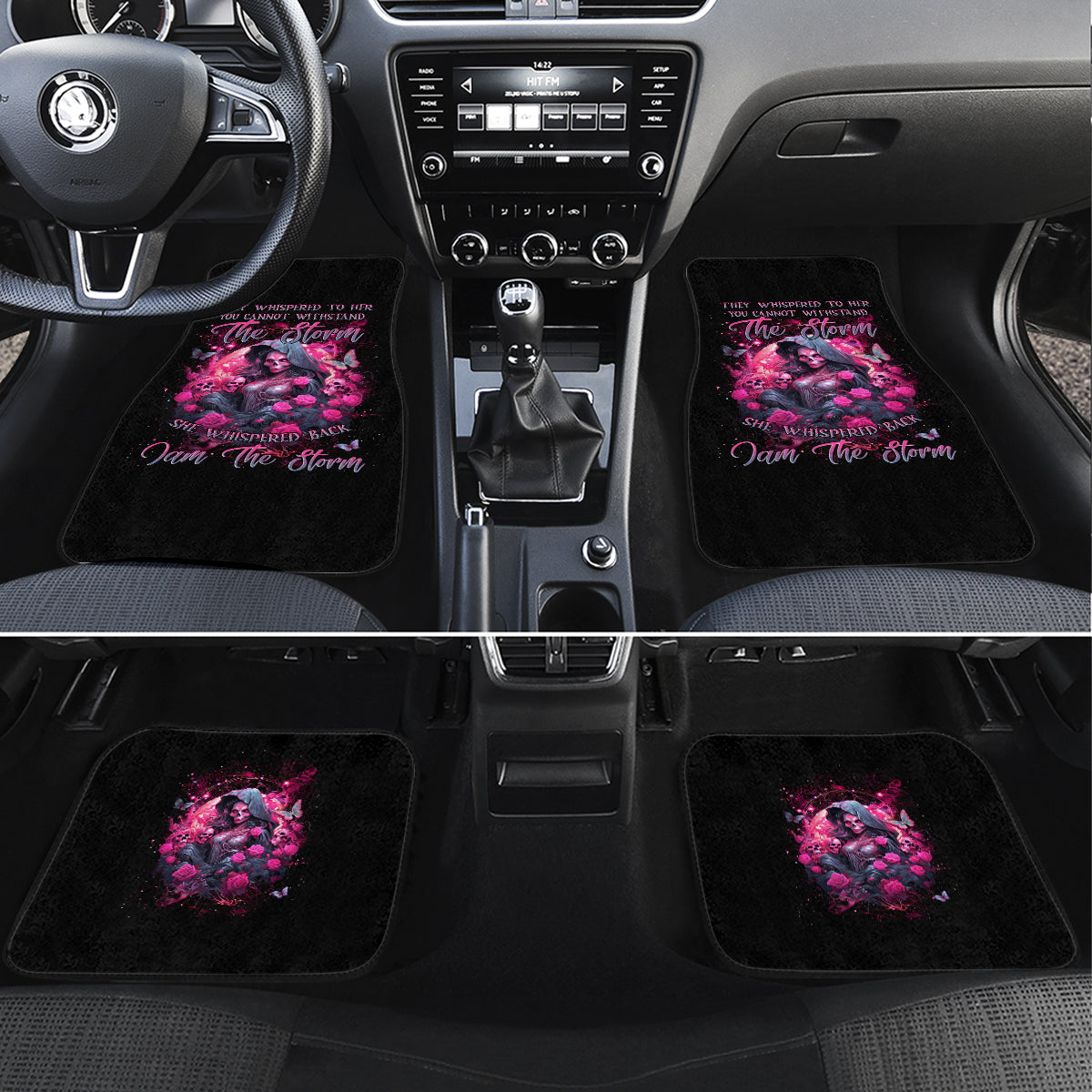 Witch Skull Car Mats They Whispered To Her You Cannot Withstand The Storm - Wonder Print Shop