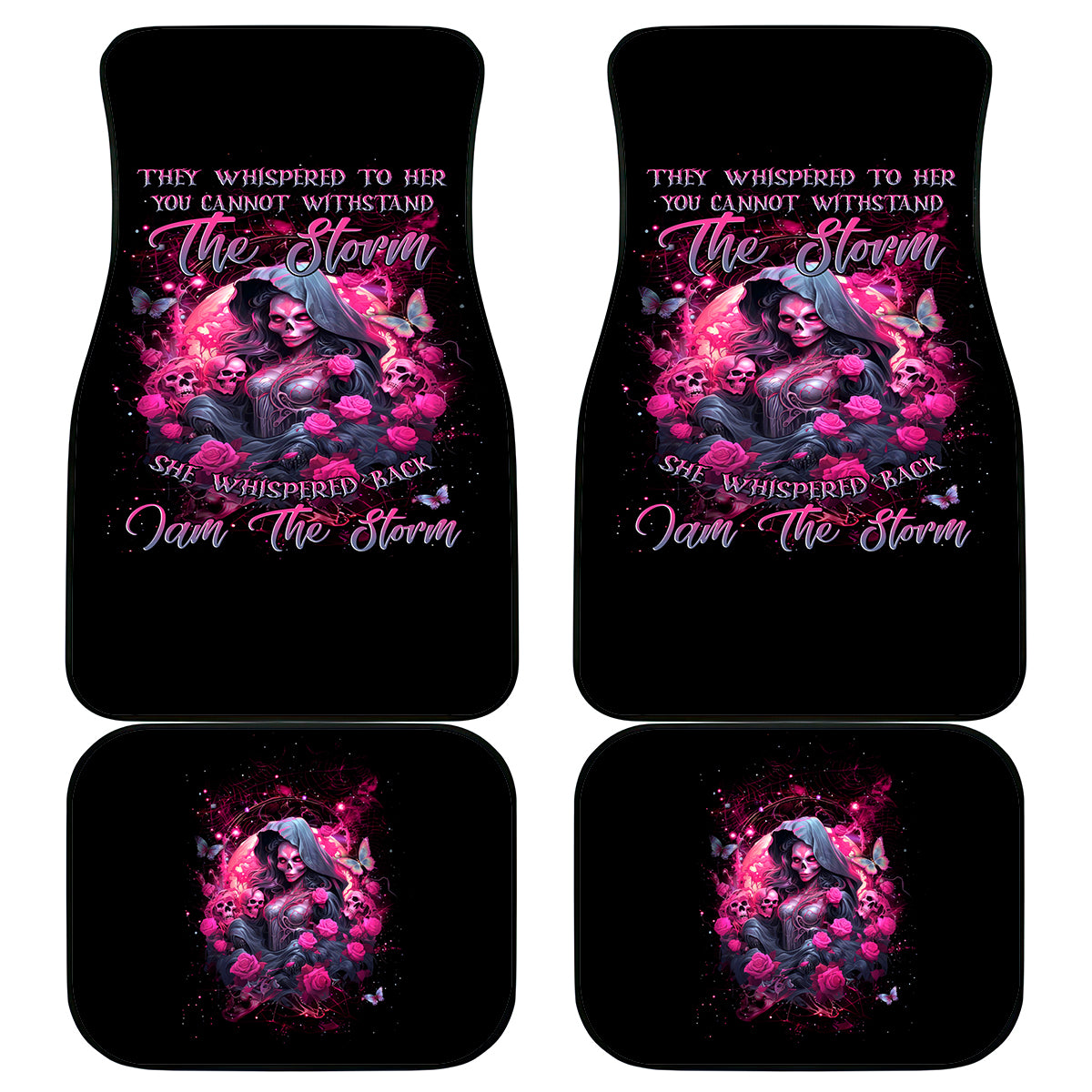 Witch Skull Car Mats They Whispered To Her You Cannot Withstand The Storm - Wonder Print Shop