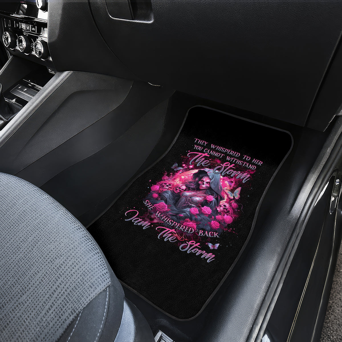 Witch Skull Car Mats They Whispered To Her You Cannot Withstand The Storm - Wonder Print Shop