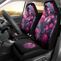 Witch Skull Car Seat Cover They Whispered To Her You Cannot Withstand The Storm - Wonder Print Shop