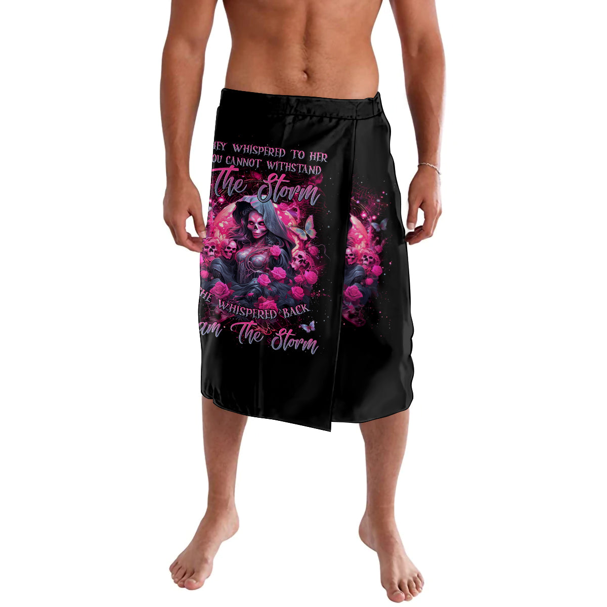 Witch Skull Lavalava They Whispered To Her You Cannot Withstand The Storm - Wonder Print Shop