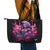 Witch Skull Leather Tote Bag They Whispered To Her You Cannot Withstand The Storm - Wonder Print Shop