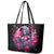 Witch Skull Leather Tote Bag They Whispered To Her You Cannot Withstand The Storm - Wonder Print Shop