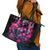 Witch Skull Leather Tote Bag They Whispered To Her You Cannot Withstand The Storm - Wonder Print Shop