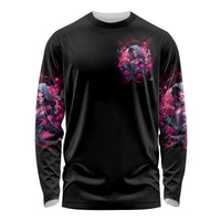 Witch Skull Long Sleeve Shirt They Whispered To Her You Cannot Withstand The Storm - Wonder Print Shop