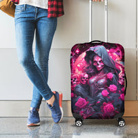Witch Skull Luggage Cover They Whispered To Her You Cannot Withstand The Storm - Wonder Print Shop