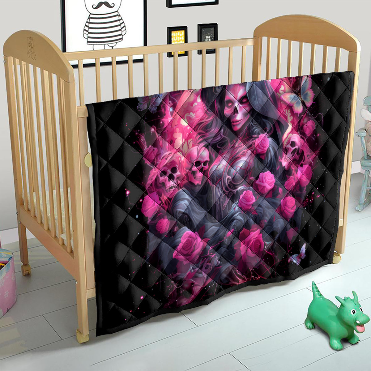 Witch Skull Quilt They Whispered To Her You Cannot Withstand The Storm - Wonder Print Shop