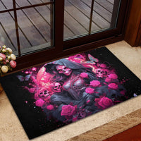 Witch Skull Rubber Doormat They Whispered To Her You Cannot Withstand The Storm - Wonder Print Shop
