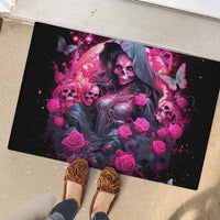 Witch Skull Rubber Doormat They Whispered To Her You Cannot Withstand The Storm - Wonder Print Shop