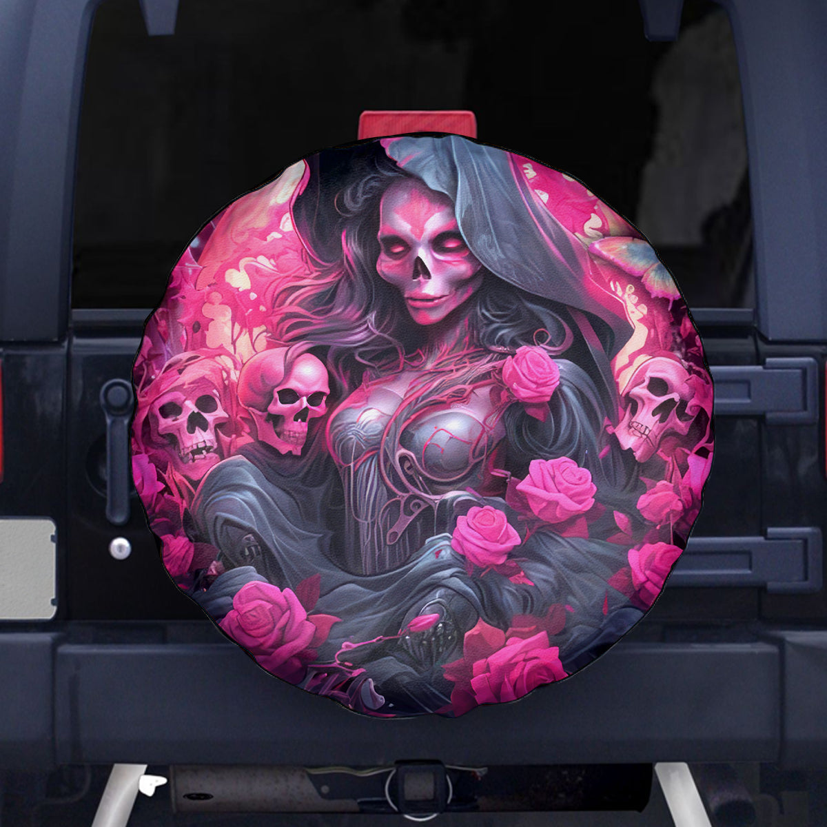 Witch Skull Spare Tire Cover They Whispered To Her You Cannot Withstand The Storm - Wonder Print Shop