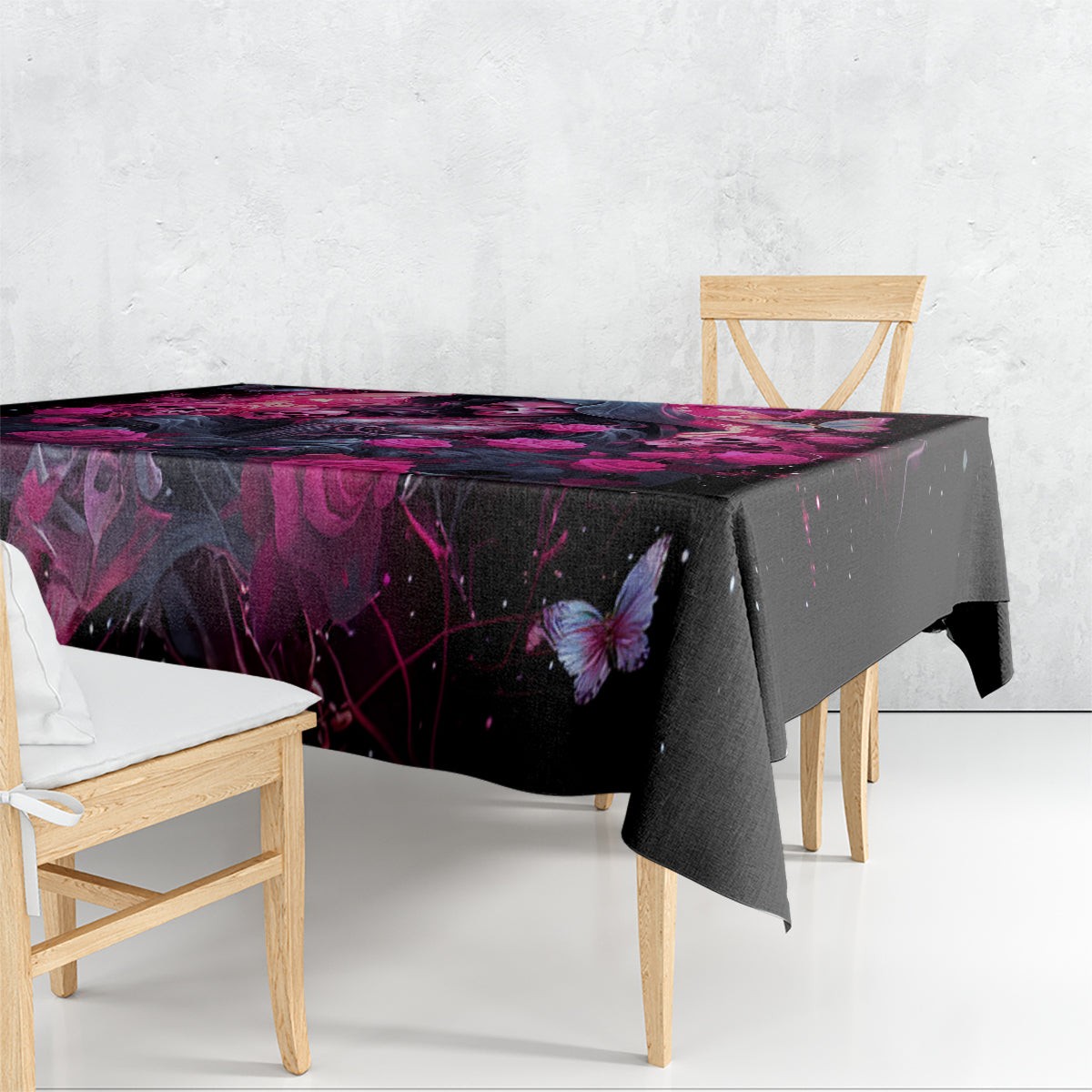 Witch Skull Tablecloth They Whispered To Her You Cannot Withstand The Storm - Wonder Print Shop