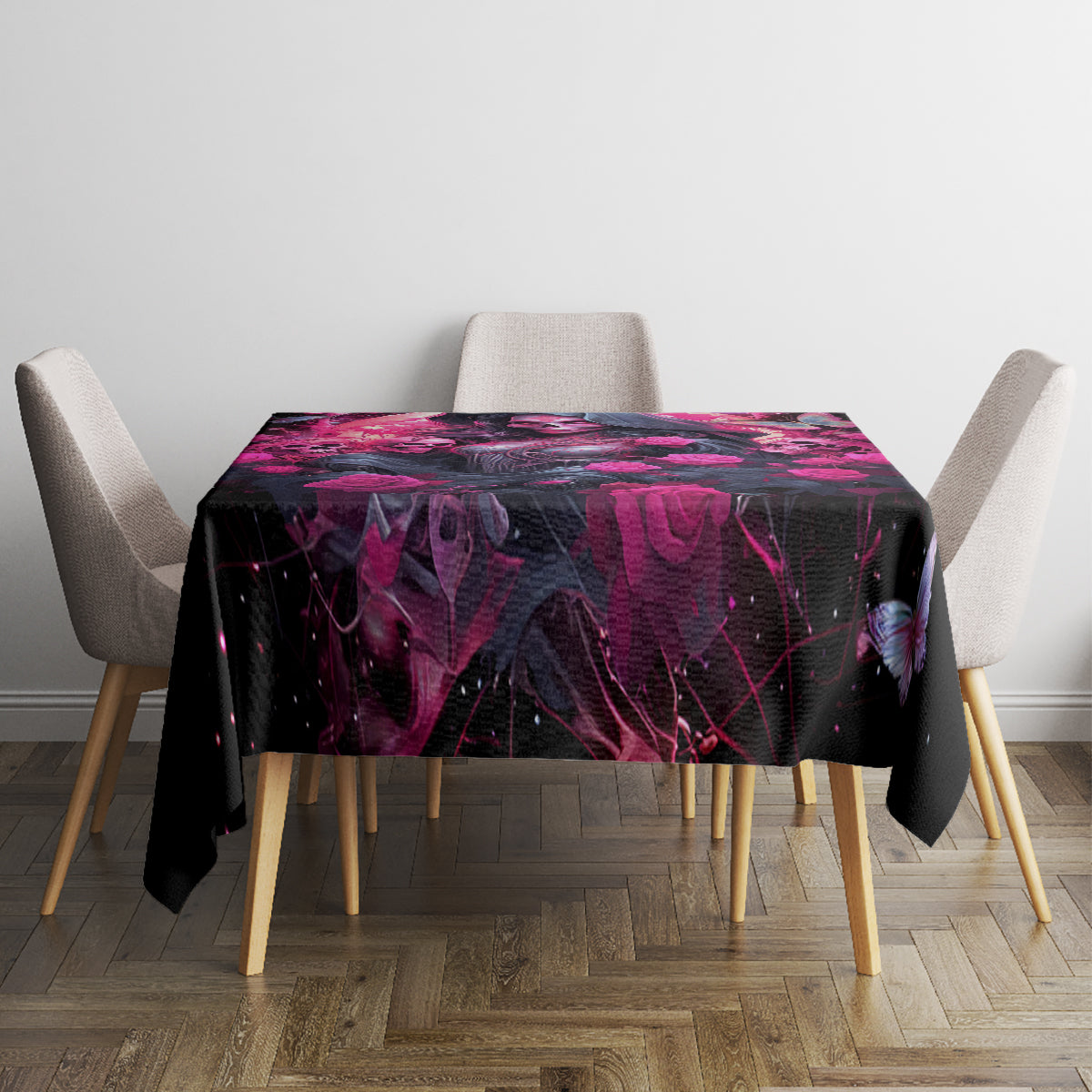 Witch Skull Tablecloth They Whispered To Her You Cannot Withstand The Storm - Wonder Print Shop