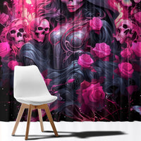 Witch Skull Window Curtain They Whispered To Her You Cannot Withstand The Storm - Wonder Print Shop