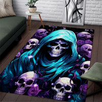 Reaper Skull Area Rug Don't Try To Figure Me Out - Wonder Print Shop