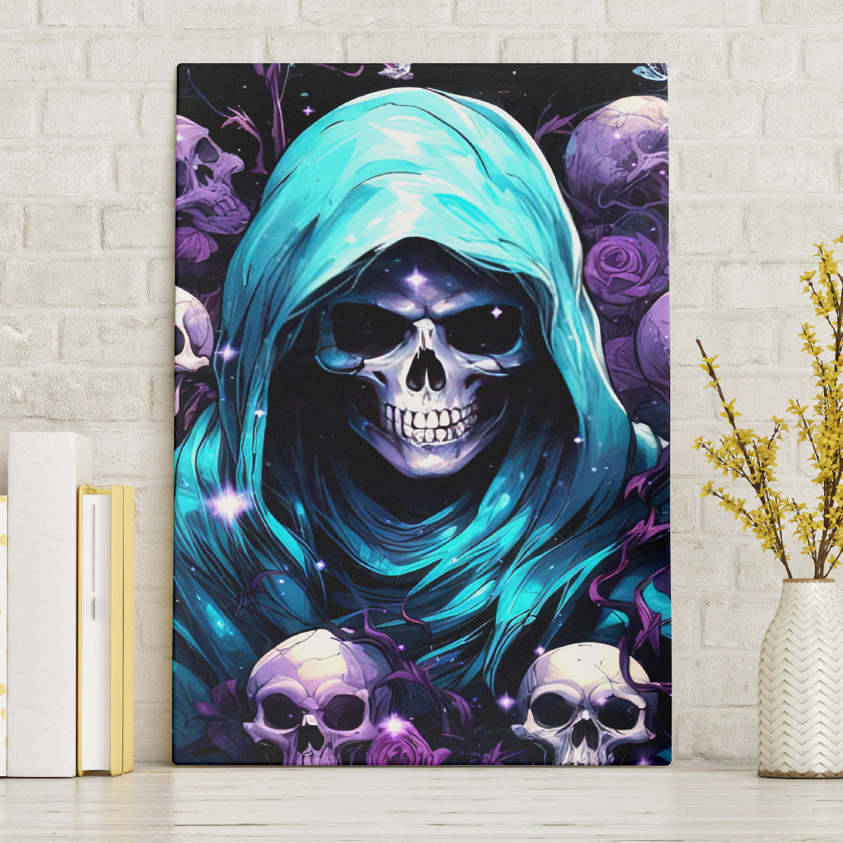 Reaper Skull Canvas Wall Art Don't Try To Figure Me Out - Wonder Print Shop