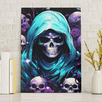 Reaper Skull Canvas Wall Art Don't Try To Figure Me Out - Wonder Print Shop
