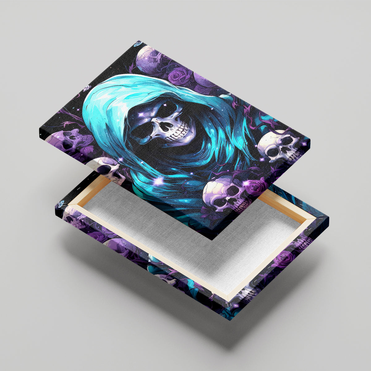 Reaper Skull Canvas Wall Art Don't Try To Figure Me Out - Wonder Print Shop