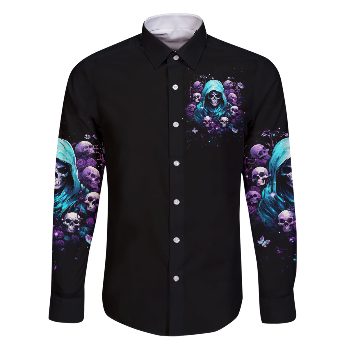 Reaper Skull Family Matching Short Sleeve Bodycon Dress and Hawaiian Shirt Don't Try To Figure Me Out - Wonder Print Shop