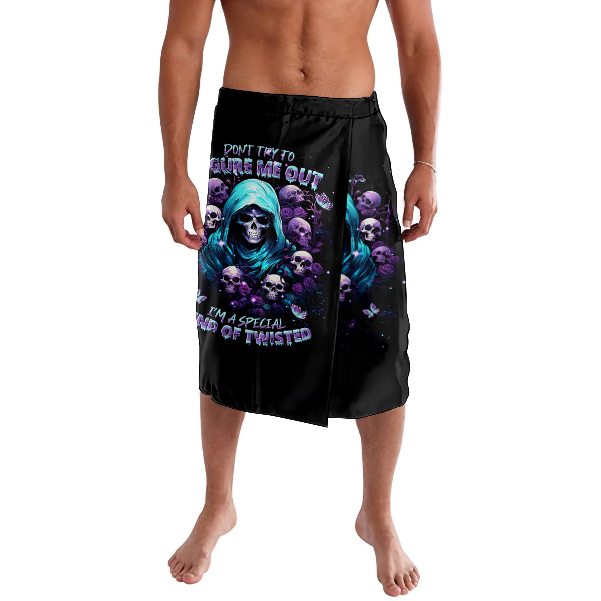 Reaper Skull Lavalava Don't Try To Figure Me Out - Wonder Print Shop