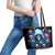Reaper Skull Leather Tote Bag Don't Try To Figure Me Out - Wonder Print Shop