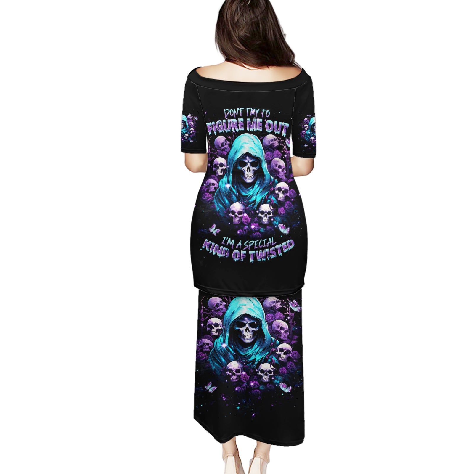 Reaper Skull Puletasi Don't Try To Figure Me Out - Wonder Print Shop