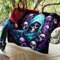 Reaper Skull Quilt Don't Try To Figure Me Out - Wonder Print Shop