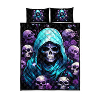 Reaper Skull Quilt Bed Set Don't Try To Figure Me Out - Wonder Print Shop