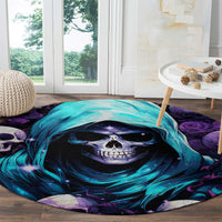 Reaper Skull Round Carpet Don't Try To Figure Me Out