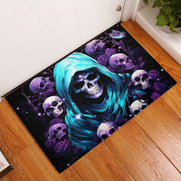 Reaper Skull Rubber Doormat Don't Try To Figure Me Out - Wonder Print Shop