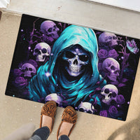 Reaper Skull Rubber Doormat Don't Try To Figure Me Out - Wonder Print Shop