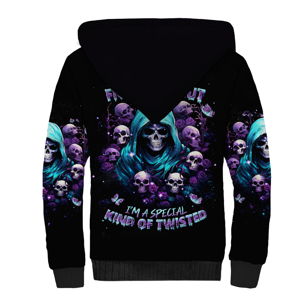 Reaper Skull Sherpa Hoodie Don't Try To Figure Me Out - Wonder Print Shop