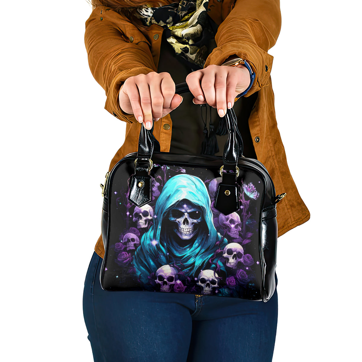 Reaper Skull Shoulder Handbag Don't Try To Figure Me Out