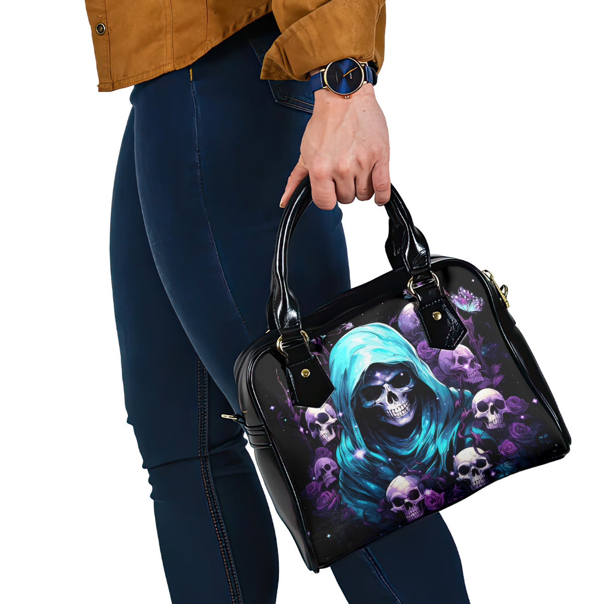 Reaper Skull Shoulder Handbag Don't Try To Figure Me Out