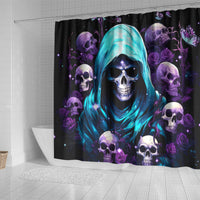 Reaper Skull Shower Curtain Don't Try To Figure Me Out