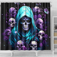 Reaper Skull Shower Curtain Don't Try To Figure Me Out