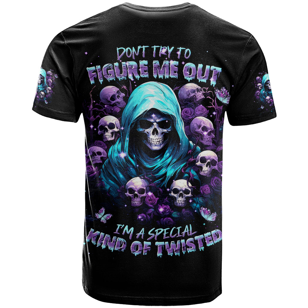 Reaper Skull T Shirt Don't Try To Figure Me Out - Wonder Print Shop