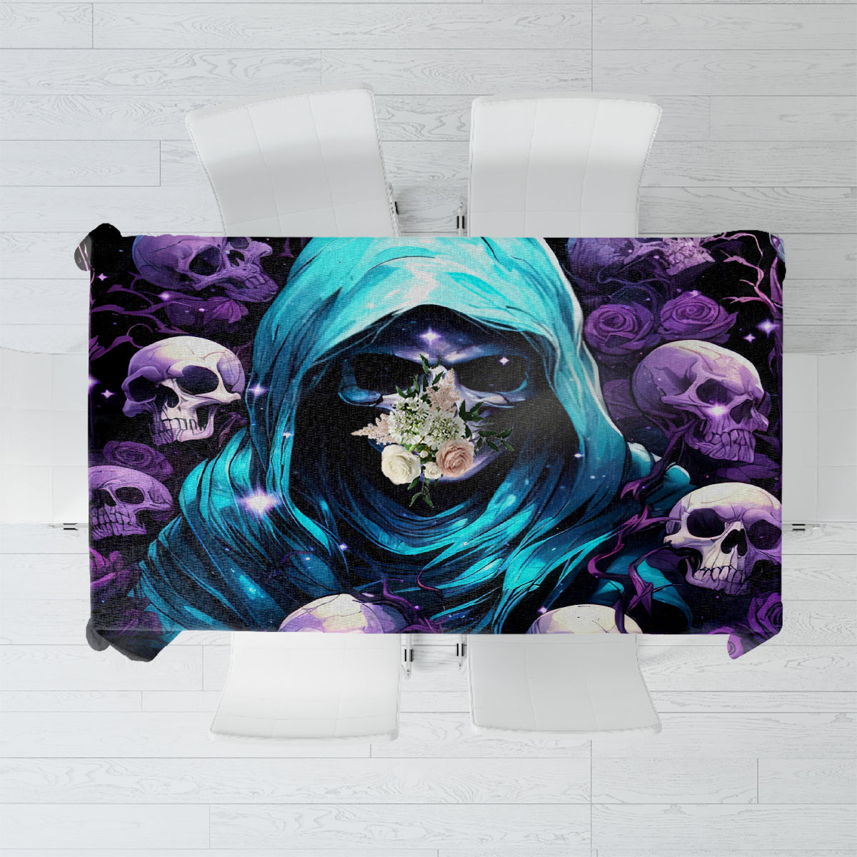 Reaper Skull Tablecloth Don't Try To Figure Me Out - Wonder Print Shop