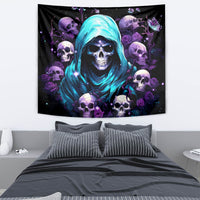 Reaper Skull Tapestry Don't Try To Figure Me Out - Wonder Print Shop