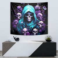 Reaper Skull Tapestry Don't Try To Figure Me Out - Wonder Print Shop