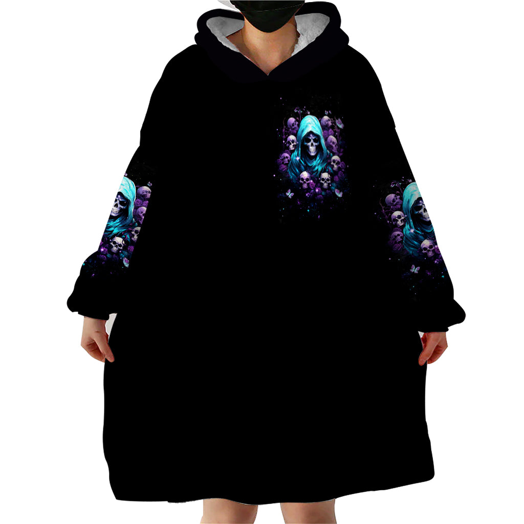 Reaper Skull Wearable Blanket Hoodie Don't Try To Figure Me Out - Wonder Print Shop