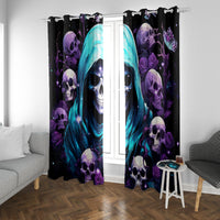 Reaper Skull Window Curtain Don't Try To Figure Me Out - Wonder Print Shop