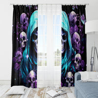Reaper Skull Window Curtain Don't Try To Figure Me Out - Wonder Print Shop