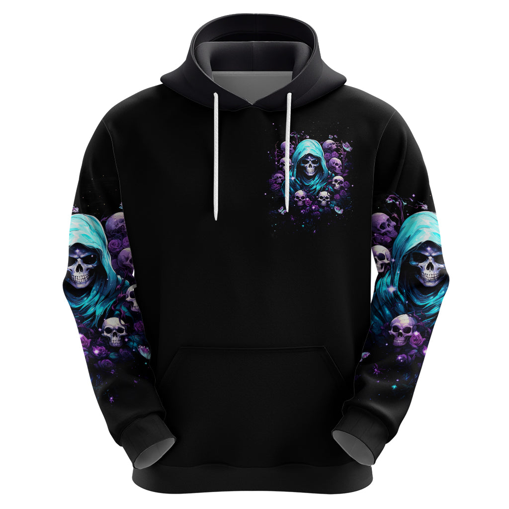 Reaper Skull Zip Hoodie Don't Try To Figure Me Out - Wonder Print Shop