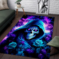 Rose Skull Area Rug If My Mouth Doesn't Say It - Wonder Print Shop