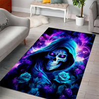 Rose Skull Area Rug If My Mouth Doesn't Say It - Wonder Print Shop