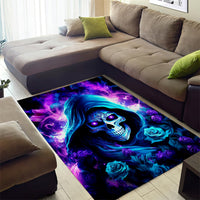 Rose Skull Area Rug If My Mouth Doesn't Say It - Wonder Print Shop