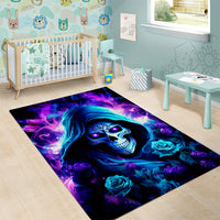 Rose Skull Area Rug If My Mouth Doesn't Say It - Wonder Print Shop
