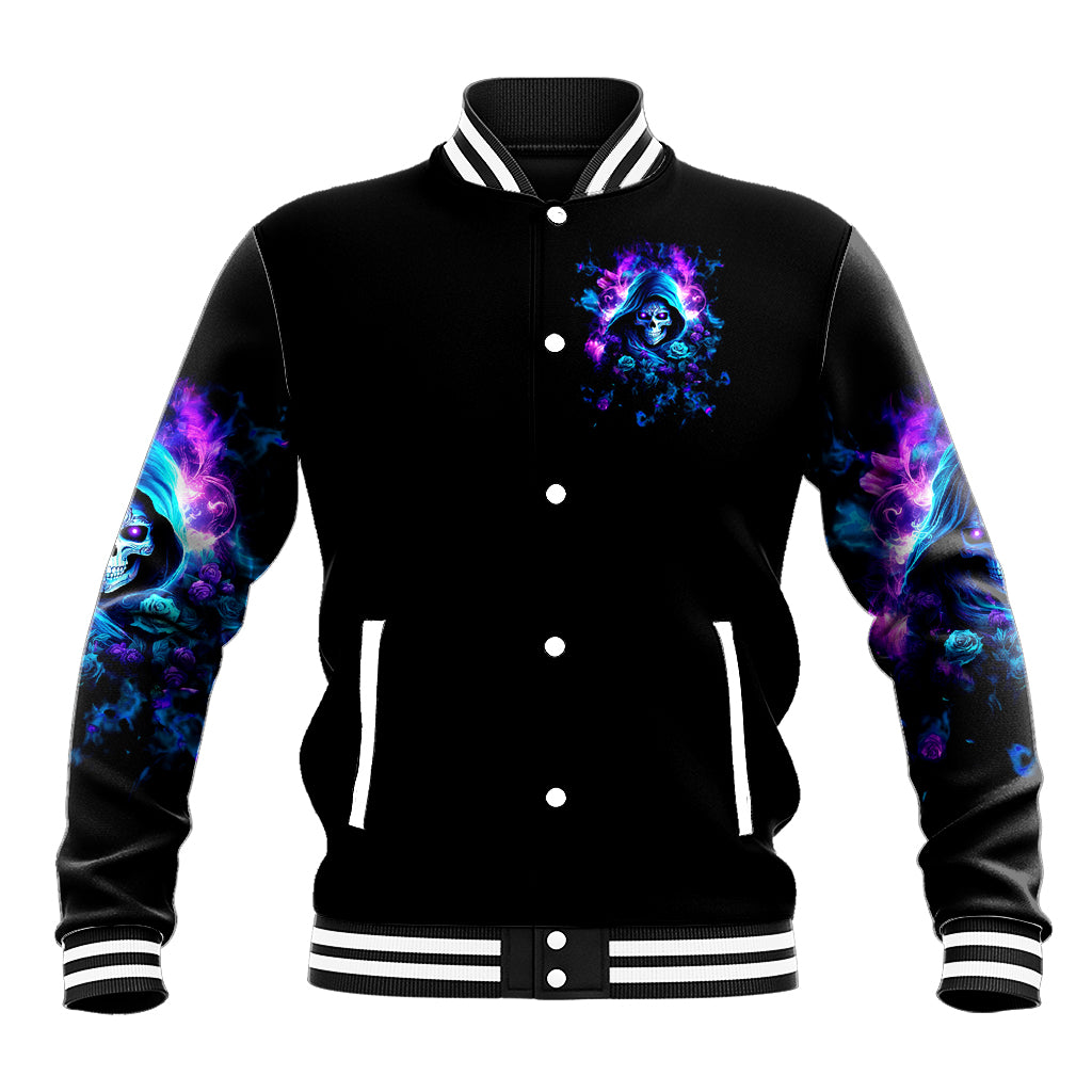 Rose Skull Baseball Jacket If My Mouth Doesn't Say It - Wonder Print Shop