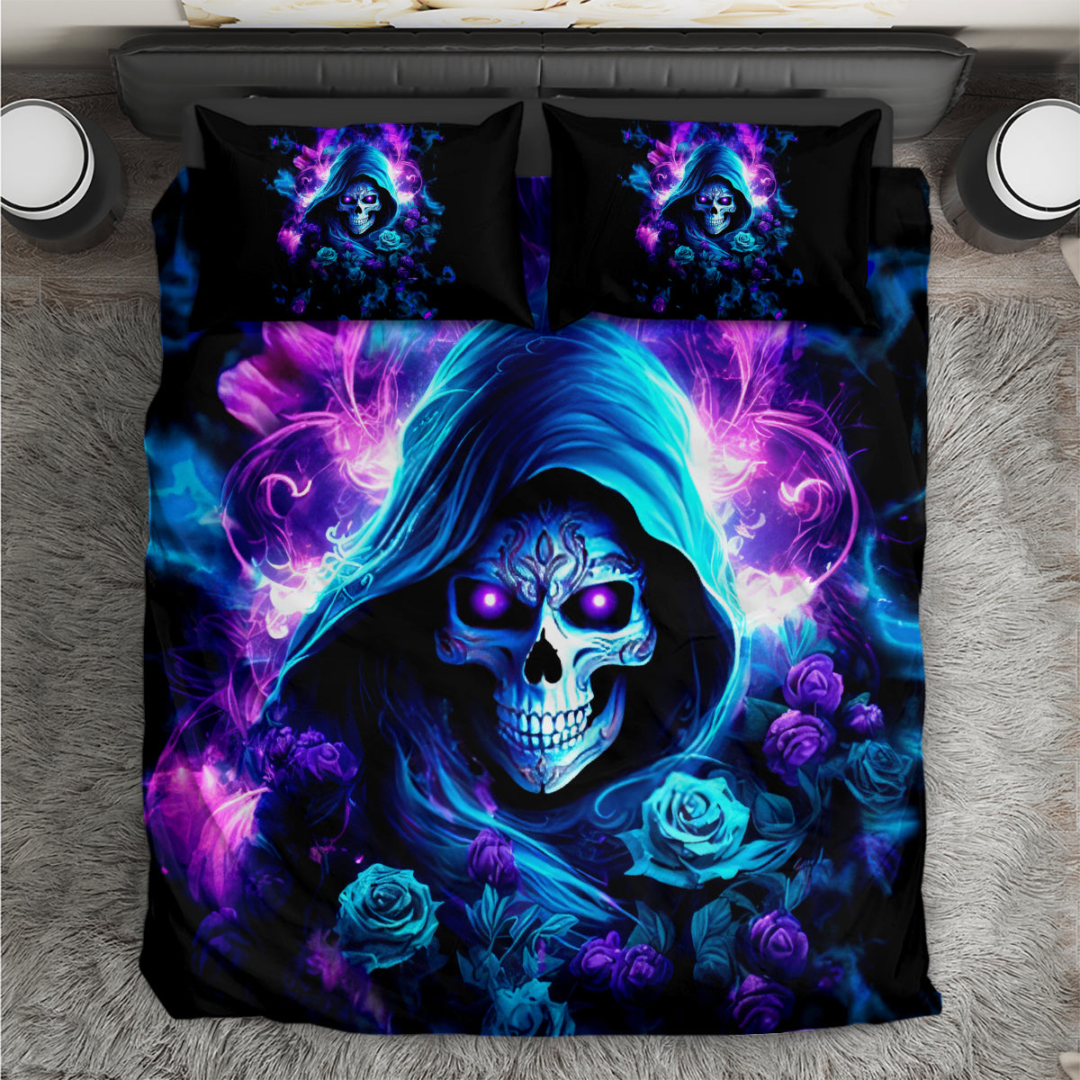 Rose Skull Bedding Set If My Mouth Doesn't Say It
