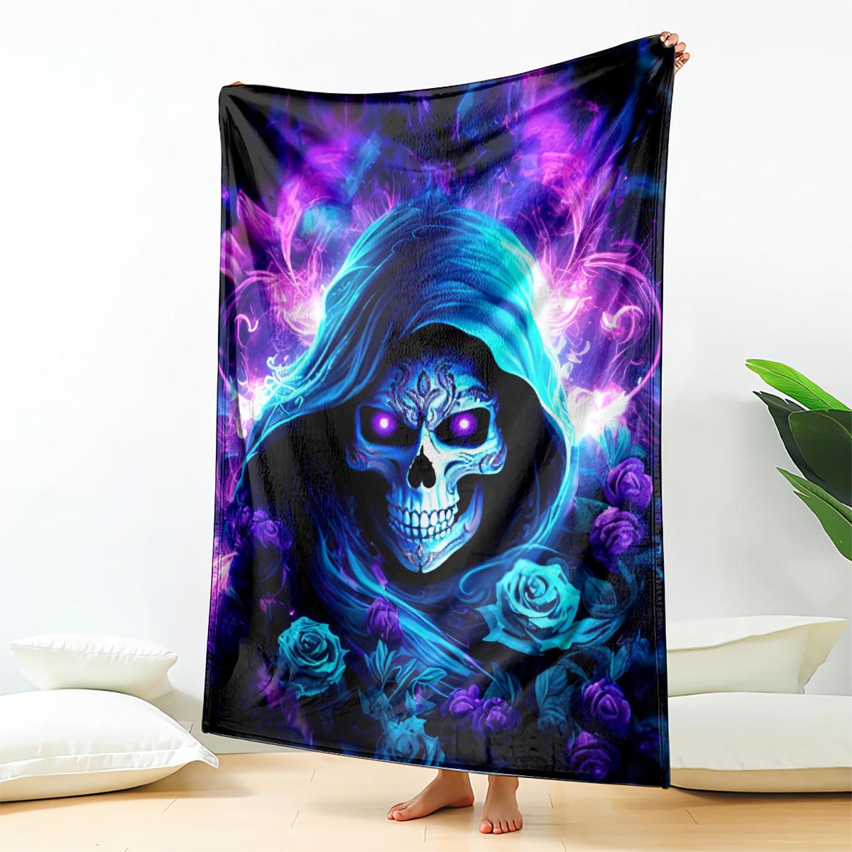 Rose Skull Blanket If My Mouth Doesn't Say It